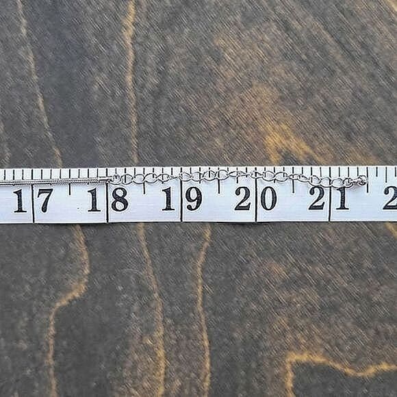 Vtg abalone inlay silver tone hammered metal pendant necklace - Picture 9 of 11